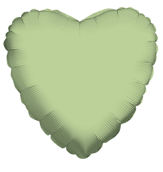 18" Solid Heart Olive Green