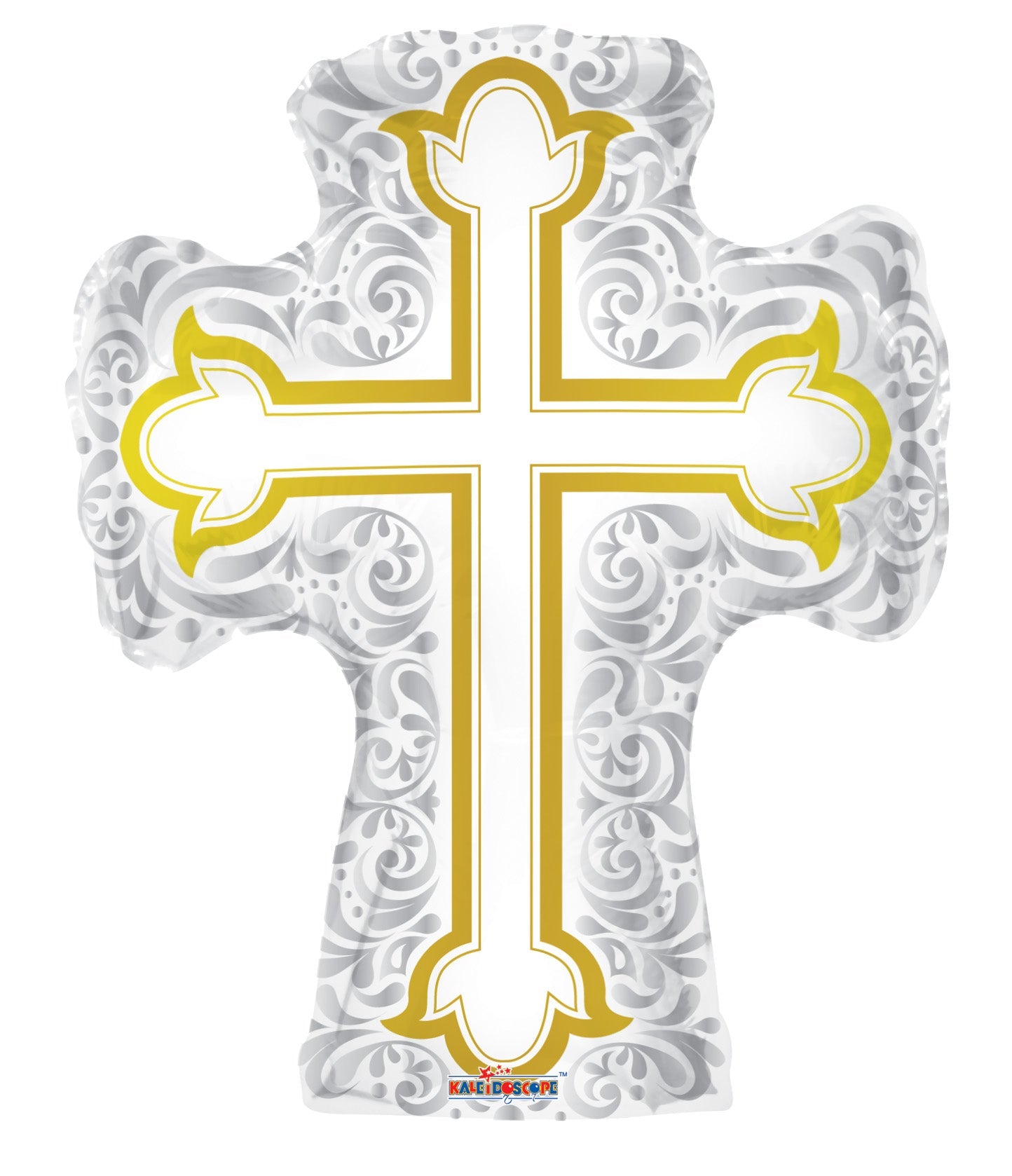 28" Silver & Gold Cross Shape